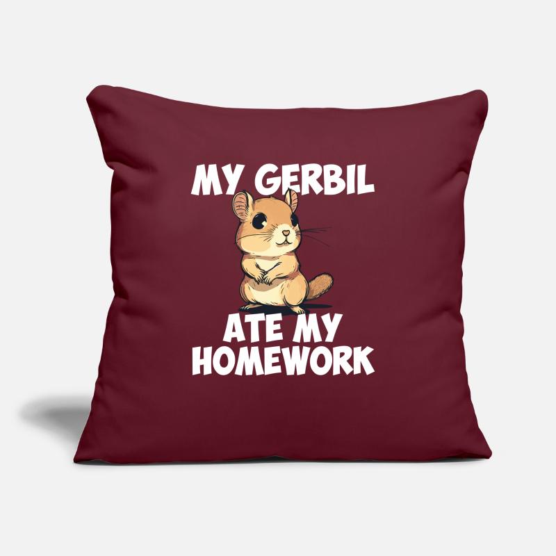 Gerbille a mangé mes devoirs, gerbille Coussin et housse de 45 x 45 cm