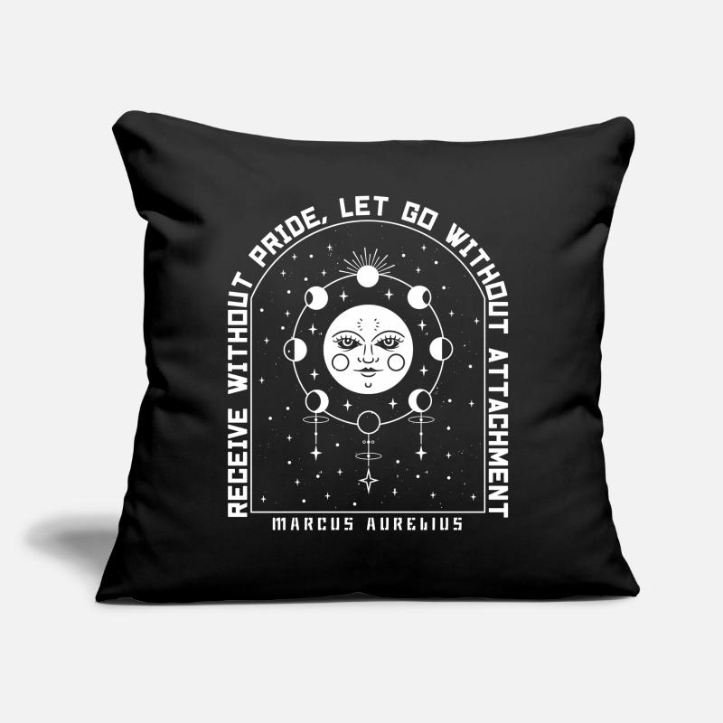 Marcus Aurelius Philosophe stoïcien Citation occulte Coussin et housse de 45 x 45 cm