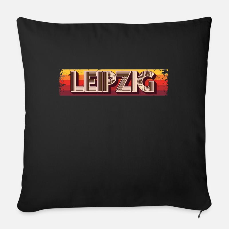 Leipzigerin Leipziger Leipzig - Sofakissen mit Füllung 45 x 45 cm - Schwarz