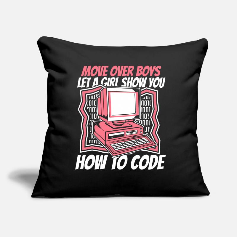 Let A Girl Show You How To Code Developer Sofakissen mit Füllung 45 x 45 cm