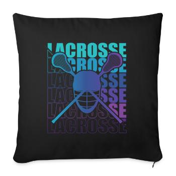 Lacrosse LAX Club Team Spieler Trainer Fans Coach - Sofakissen mit Füllung 45 x 45 cm - Schwarz - Vorne