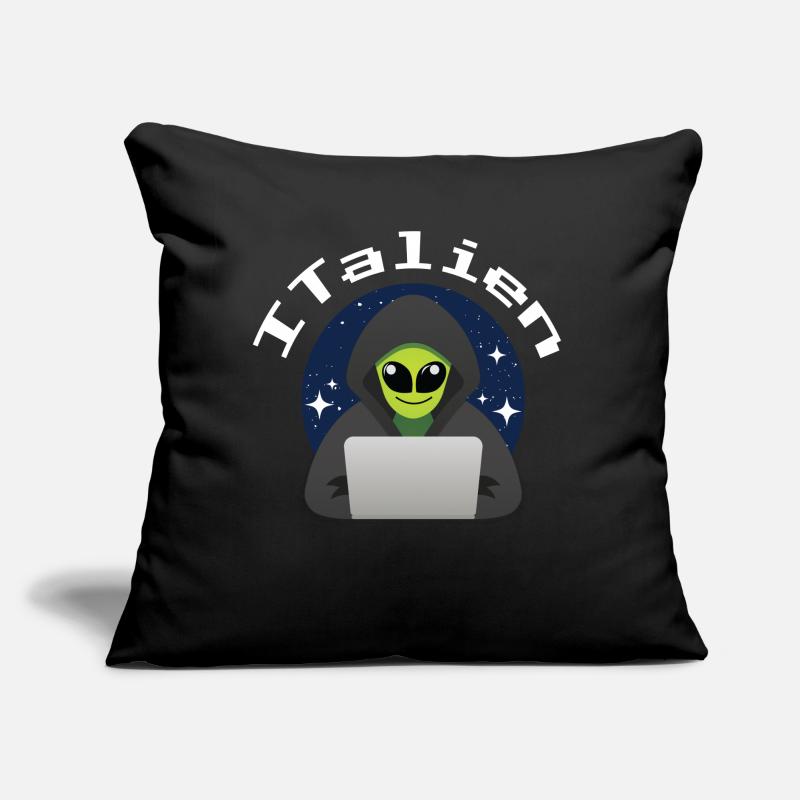 ITalien Alien Informatiker Hacker Coder Coussin et housse de 45 x 45 cm