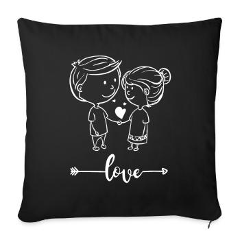 Love Couple Goals - Sofakissen mit Füllung 45 x 45 cm - Schwarz - Vorne