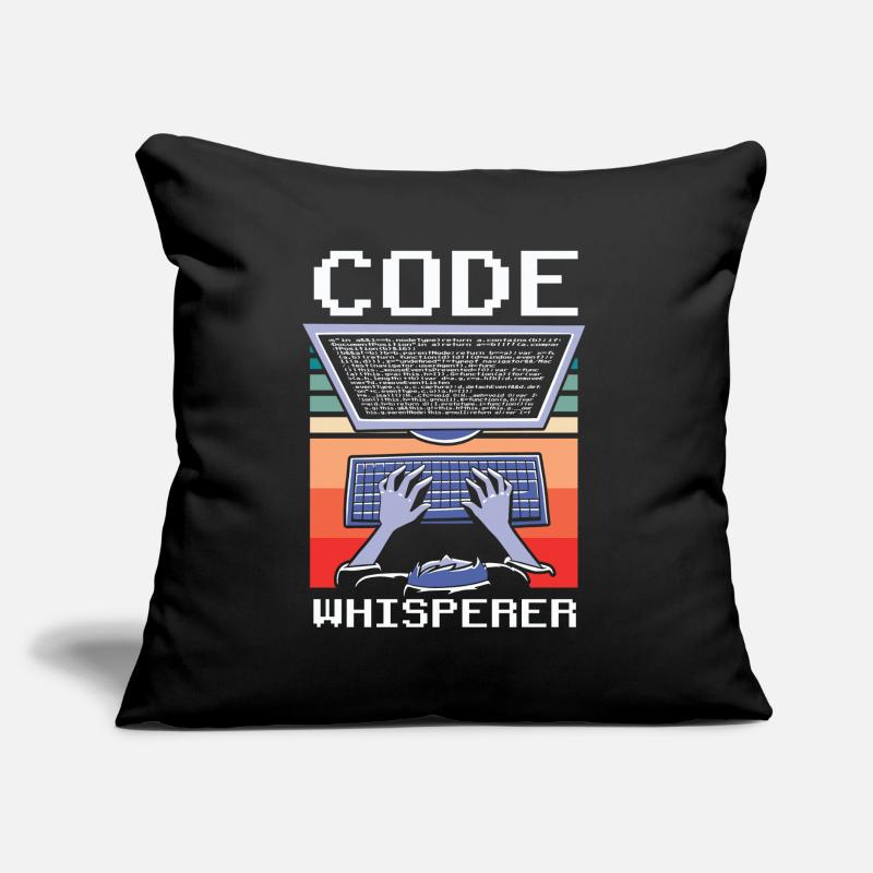 CodeWhisperer Programmeur Codeur Coder Coussin et housse de 45 x 45 cm