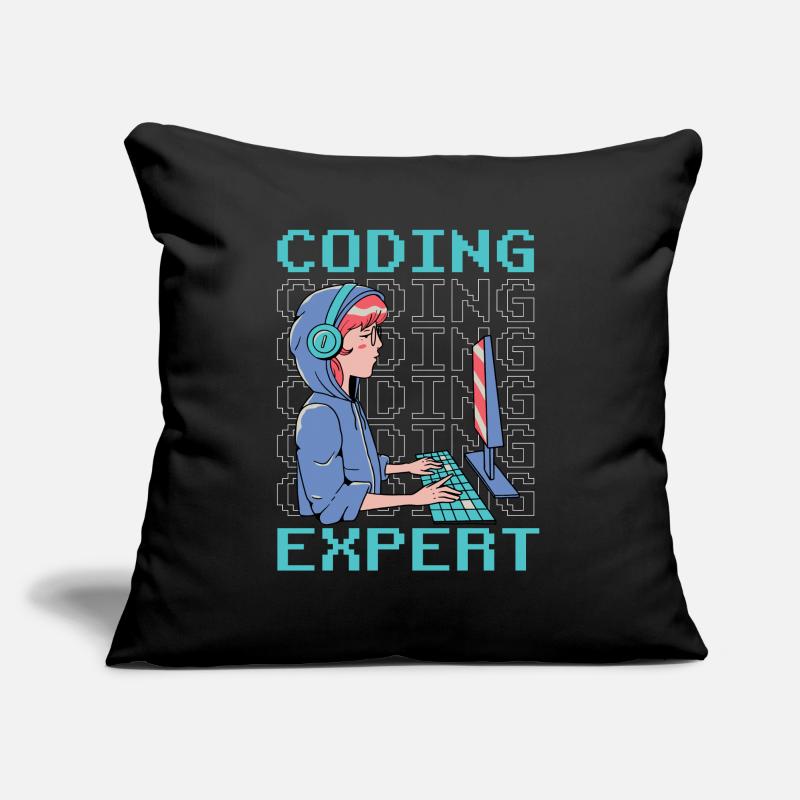Programmeur Codeur Expert en programmation Coussin et housse de 45 x 45 cm