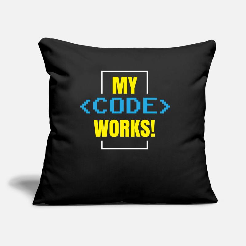My Code Works Programming Coding Coder Sofa pillow with filling 45cm x 45cm