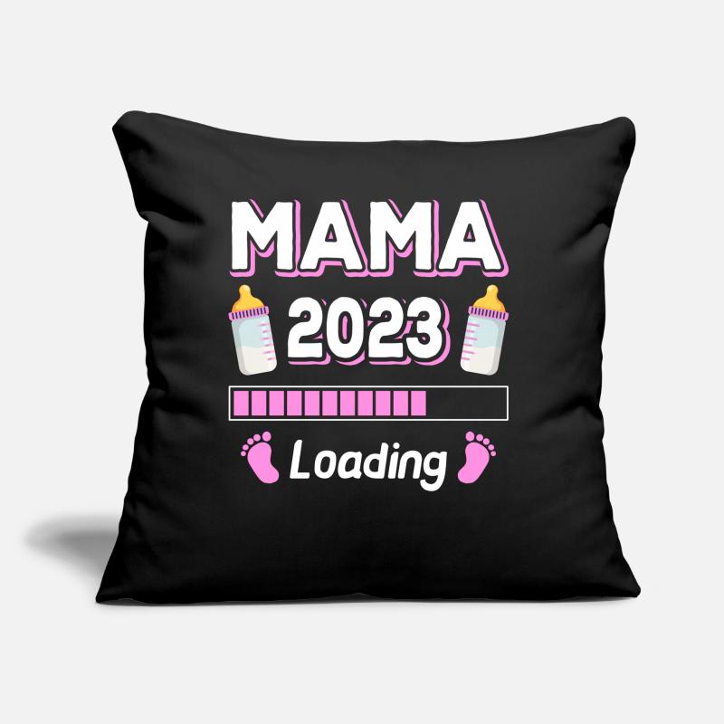 Mama 2023 Loading Mutter Mütter Mom Muttertag Sofakissen mit Füllung 45 x 45 cm