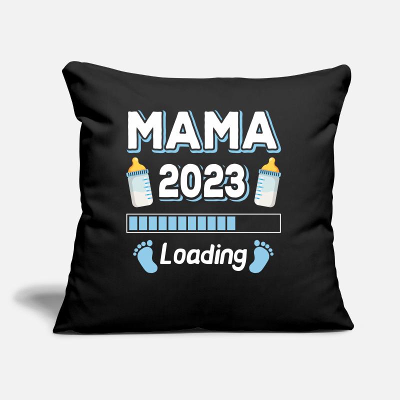 Mama 2023 Loading Mutter Mütter Mom Muttertag Sofakissen mit Füllung 45 x 45 cm