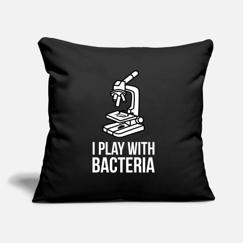 Je joue avec des microscopes bactériens microscope Coussin et housse de 45 x 45 cm