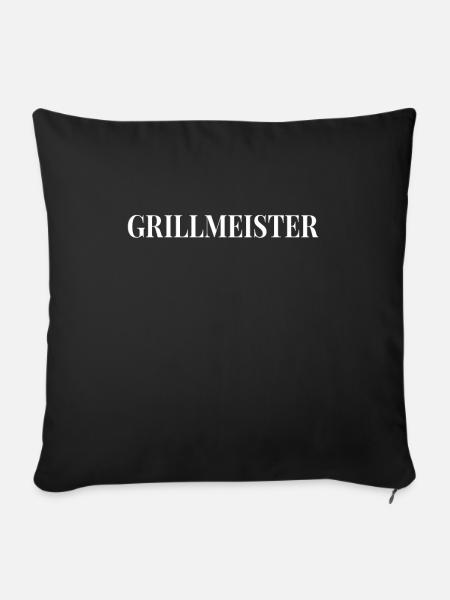 Grillmeister - Sofakissen mit Füllung 45 x 45 cm - Schwarz