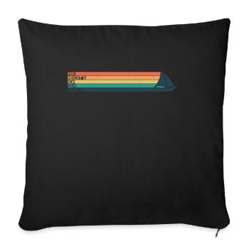 J’en ai assez de faire de la voile Voilier Skipper - Coussin et housse de 45 x 45 cm - noir - Devant
