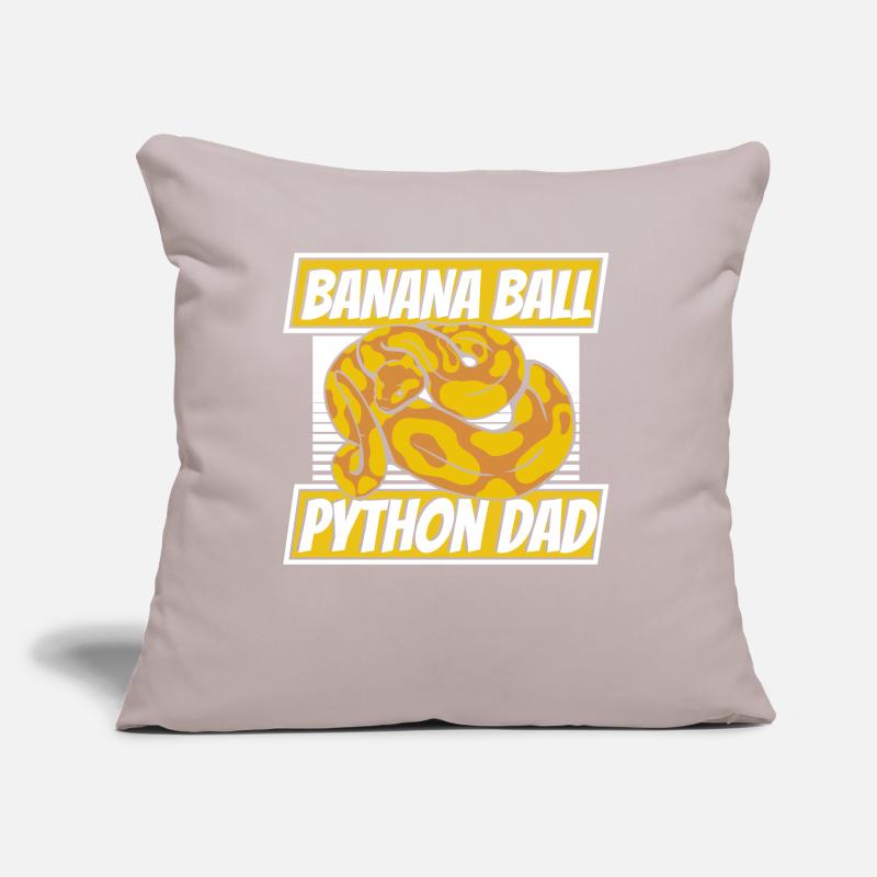 Boule de banane Python Papa Python Serpent Banane Coussin et housse de 45 x 45 cm