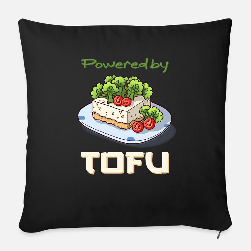 Powered by Tofu - Sofakissen mit Füllung 45 x 45 cm - Schwarz