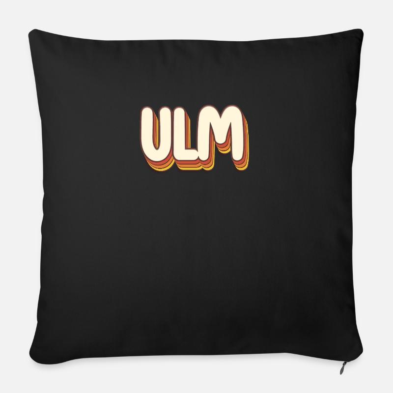 Ulmerin Ulmer Ulm - Sofakissen mit Füllung 45 x 45 cm - Schwarz