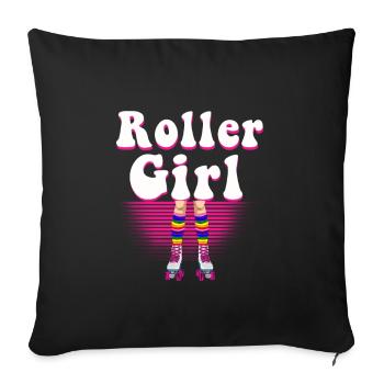 Inline Skater - Sofa pillow with filling 45cm x 45cm - black - Front