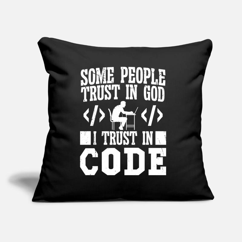 Softwareentwickler I Trust In Code Programmierer Sofakissen mit Füllung 45 x 45 cm