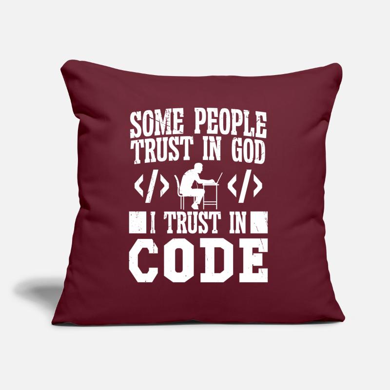 Développeur de logiciels I Trust In Code Programmer Coussin et housse de 45 x 45 cm