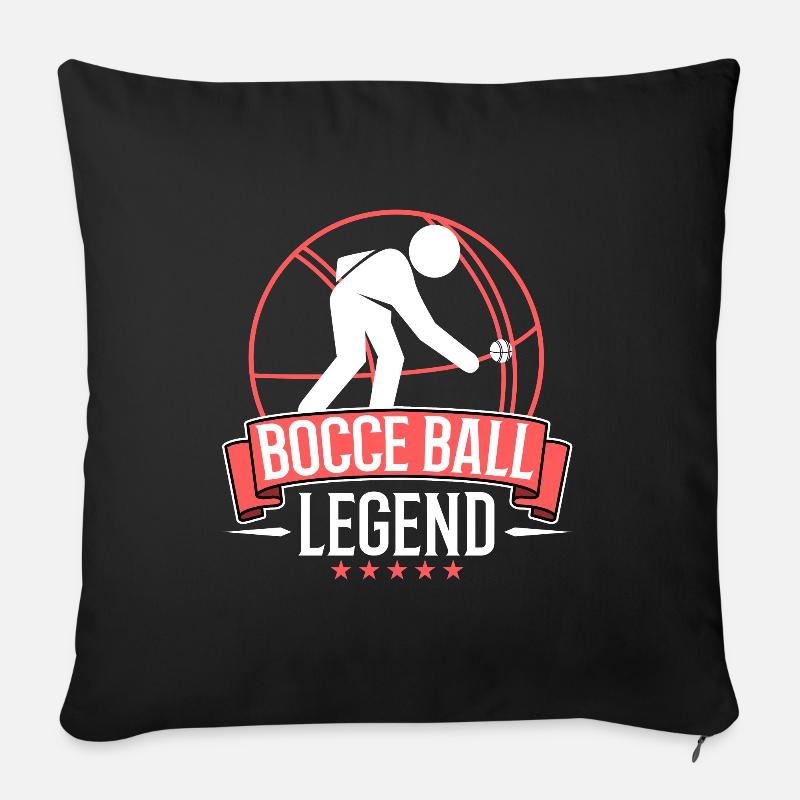 Bocce ball legend - Sofakissen mit Füllung 45 x 45 cm - Schwarz