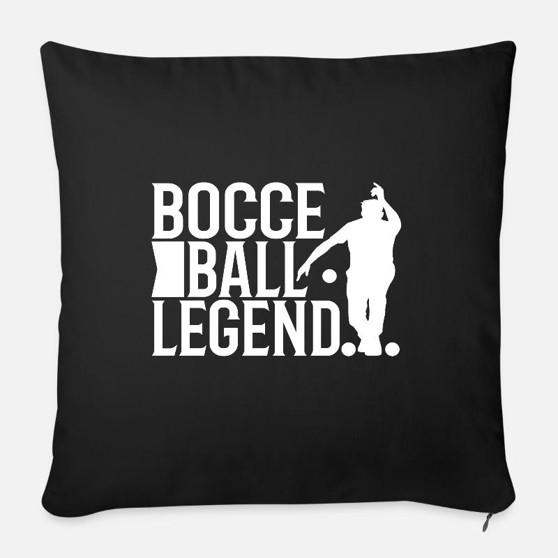 Bocce ball legend - Sofakissen mit Füllung 45 x 45 cm - Schwarz