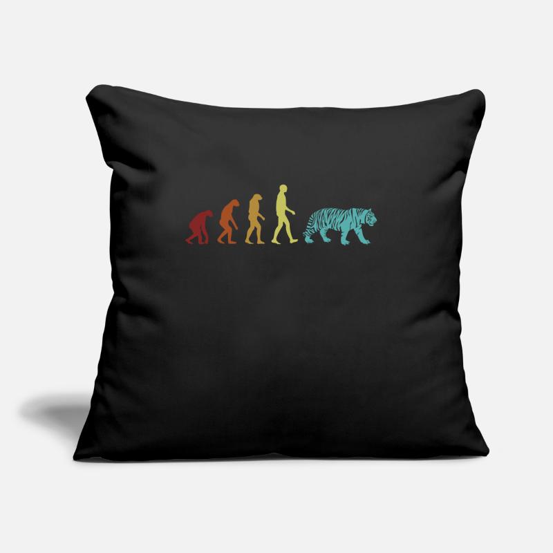Tiger Evolution Wildkatze Raubkatze Sibirischer Sofakissen mit Füllung 45 x 45 cm
