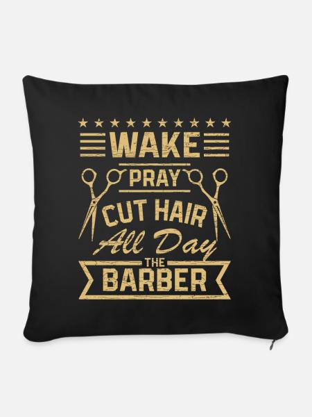 Friseur Friseurin Frisör - Sofakissen mit Füllung 45 x 45 cm - Schwarz