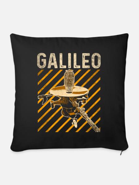 Jupiter Raumsonde Galileo - Sofakissen mit Füllung 45 x 45 cm - Schwarz