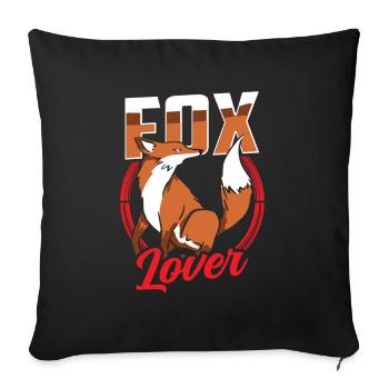 Fuchs Liebhaber Tier Füchse Sprüche - Sofakissen mit Füllung 45 x 45 cm - Schwarz - Vorne