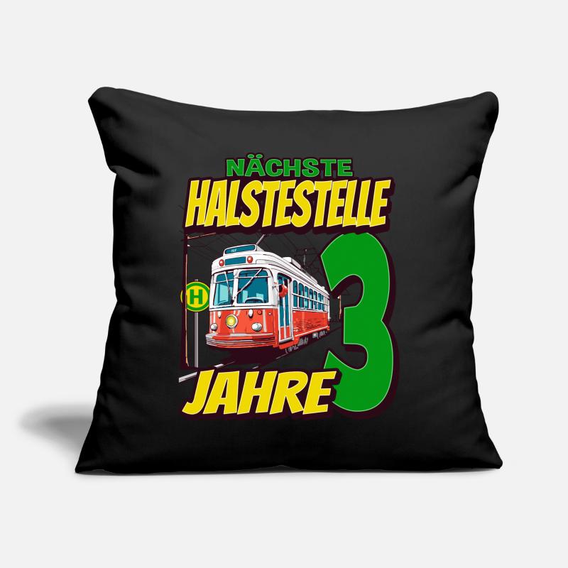 Ich Bin 3 Straßenbahnen - Straßenbahn Sofakissen mit Füllung 45 x 45 cm