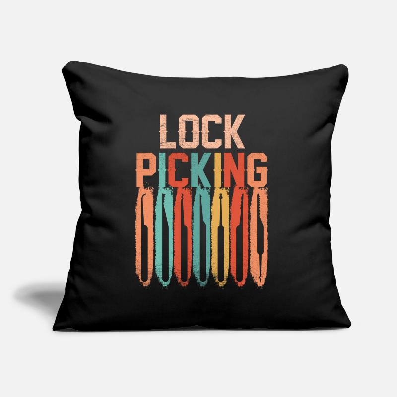 Lock Picking, Lockpicking, Cracking, Cracker, Lock Sofa pillow with filling 45cm x 45cm