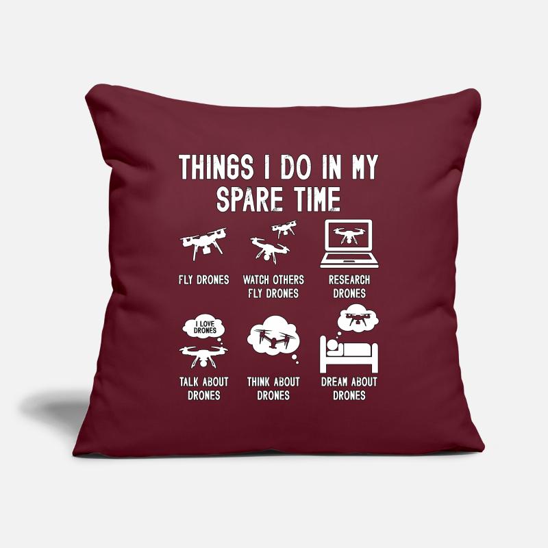 Drone Racing Choses que je fais dans ma machine de course de course Coussin et housse de 45 x 45 cm