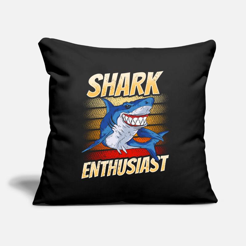 Amateur de requins Dent de requin Requin Requin Plongée Requins Coussin et housse de 45 x 45 cm