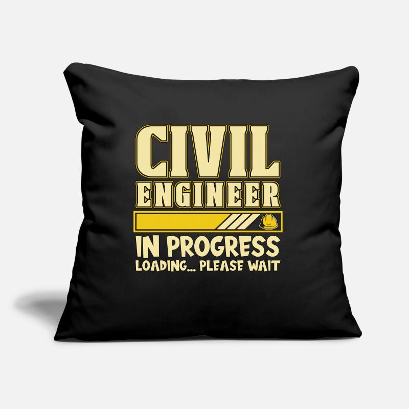 Civil Engineer In Progress Loading Engineering Sofa pillow with filling 45cm x 45cm