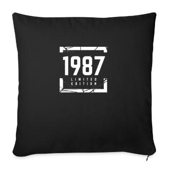 1987 Limitierte Auflage - Sofakissen mit Füllung 45 x 45 cm - Schwarz - Vorne