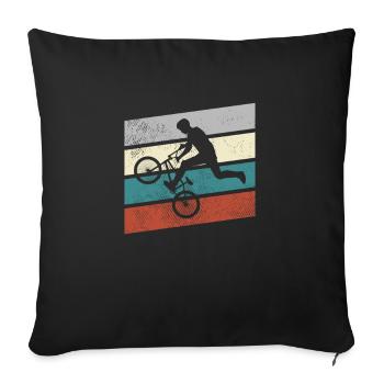BMX Retro - Sofakissen mit Füllung 45 x 45 cm - Schwarz - Vorne