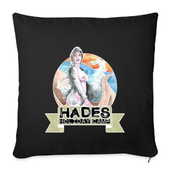 Hadès Holiday Camp Mythologie grecque Vacances - Coussin et housse de 45 x 45 cm - noir - Devant