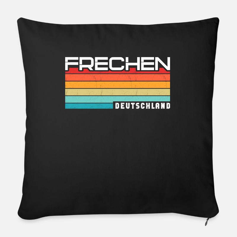 Frechenerin Frechener Frechen - Sofakissen mit Füllung 45 x 45 cm - Schwarz