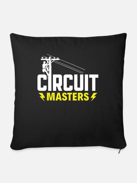Circuit Masters - Elektroinstallateur - Sofakissen mit Füllung 45 x 45 cm - Schwarz