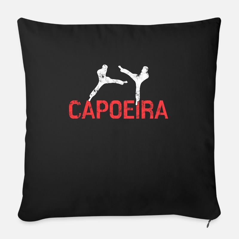 Capoeira - Sofakissen mit Füllung 45 x 45 cm - Schwarz