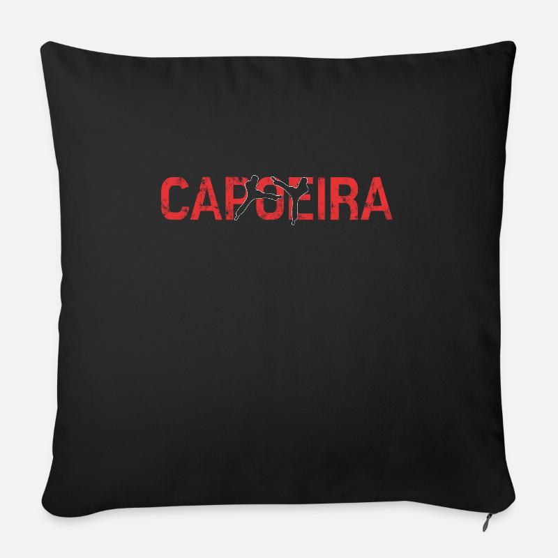 Capoeira - Sofakissen mit Füllung 45 x 45 cm - Schwarz