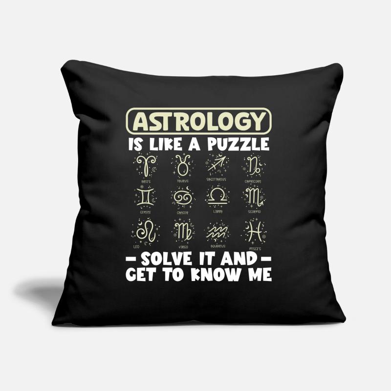 Astrologie Like Puzzle Solve It Esoterik Zeichen Sofakissen mit Füllung 45 x 45 cm