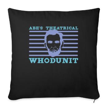 Abraham Lincoln TheaterTheatre US History - Sofa pillow with filling 45cm x 45cm - black - Front