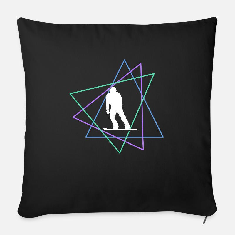 Snowboarding - Sofakissen mit Füllung 45 x 45 cm - Schwarz