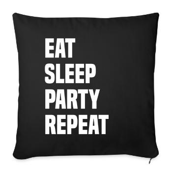 Manger Sleep Party Répéter - Coussin et housse de 45 x 45 cm - noir - Devant