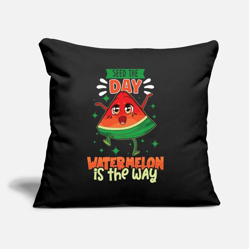 Pastèque Funny Fruit Drôle de dicton Coussin et housse de 45 x 45 cm
