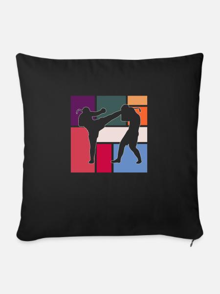 Kampfsport - Sofakissen mit Füllung 45 x 45 cm - Schwarz