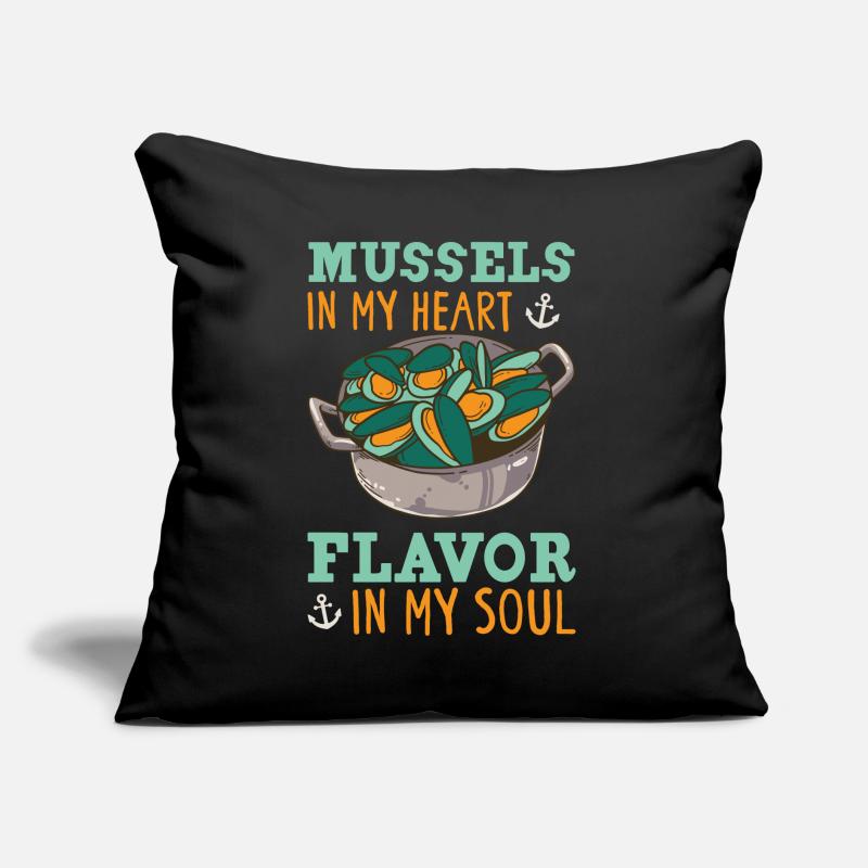 Mussels Seafood Shellfish Sofa pillow with filling 45cm x 45cm