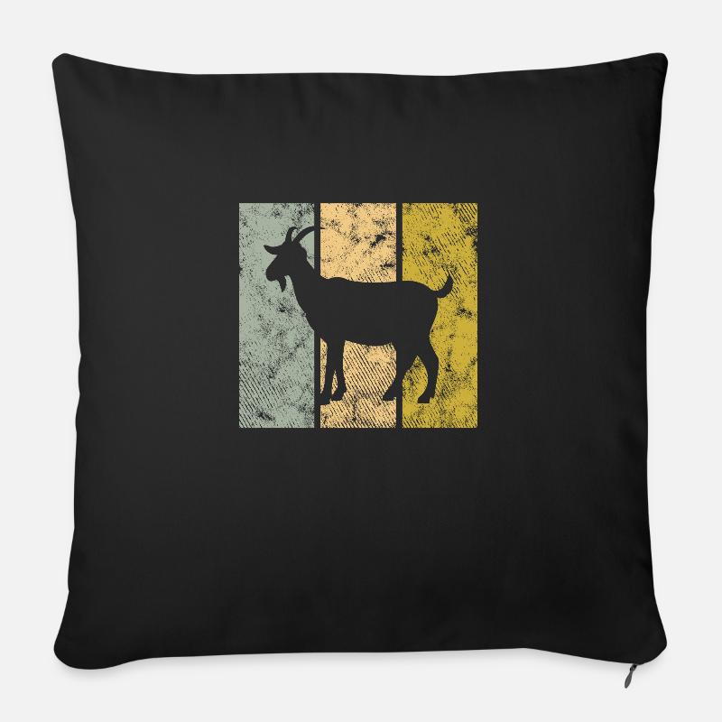 Ziege - Sofakissen mit Füllung 45 x 45 cm - Schwarz