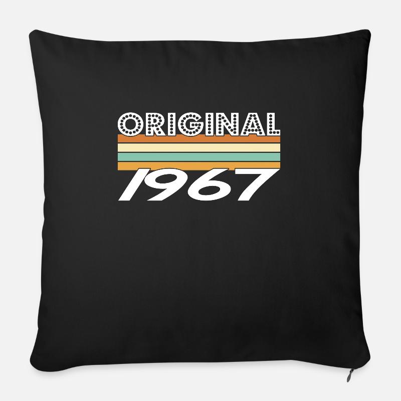 Original 1967 - Sofa pillow with filling 45cm x 45cm - black