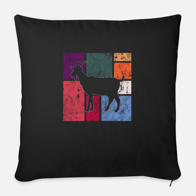 Ziege - Sofakissen mit Füllung 45 x 45 cm - Schwarz