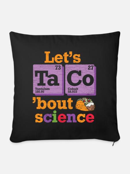 Science Wissenschaft - Sofakissen mit Füllung 45 x 45 cm - Schwarz